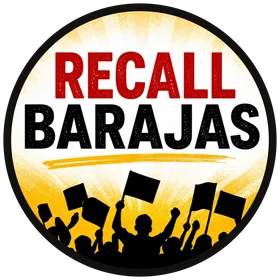 Recall Barajas — Salinas City Council District 1 campaign badge